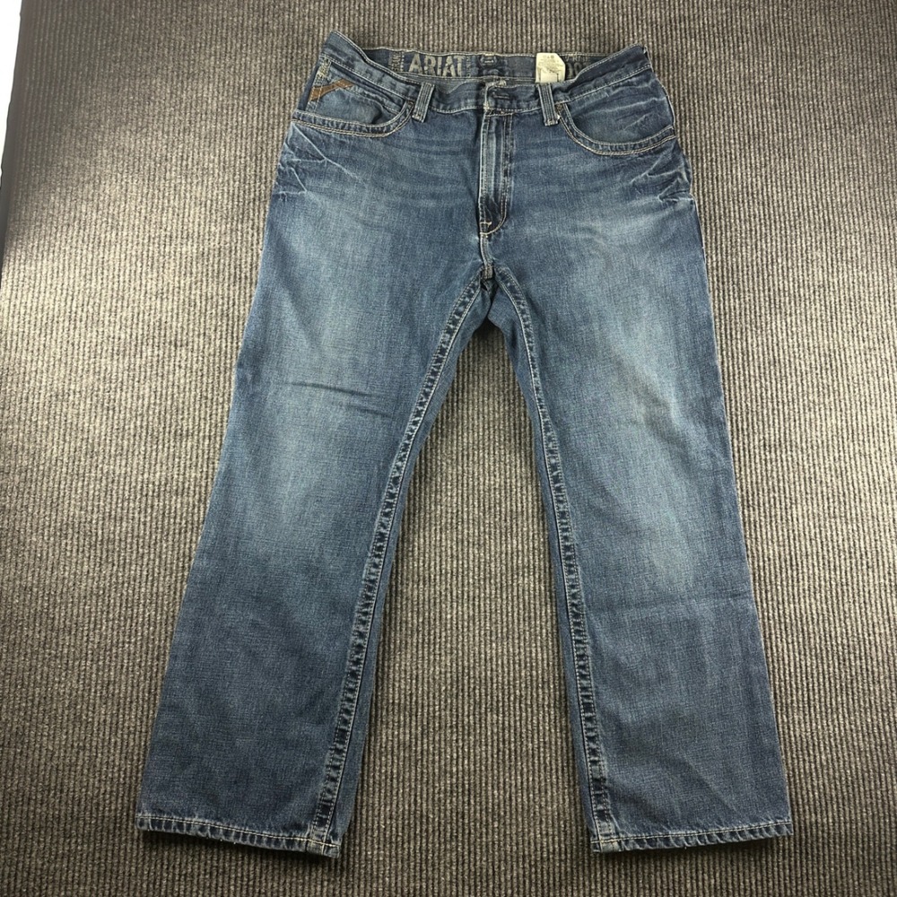 Ariat M4 Low Rise Boot Cut Jeans Mens 36x30 Medium Wash Denim 10012136 AM 9982 B